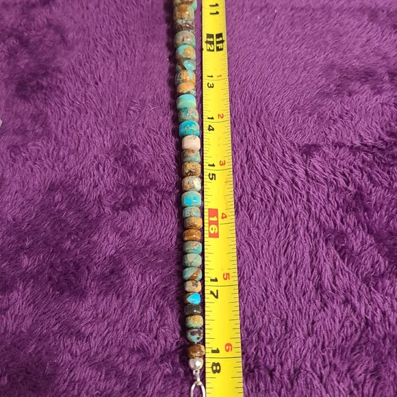 RARE Jay King Multicolored Turquoise Graduated Bead Sterling Necklace 18 inch